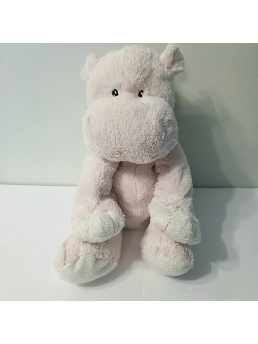 Vtg Pink Hippo Floppy Plush Stuffed Animal Soft Lovey Toys R Us Alley Toy